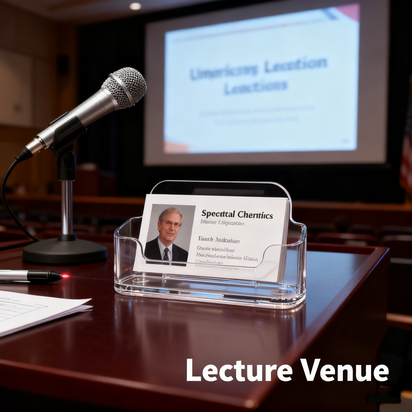 Acrylic Business Card Holder for Desk, Clear Plastic Business Cards Display Holders Stand, Fits 30-50 Business Cards,Sleek Clear Plastic Card Rack for Office, Reception, or Trade Show