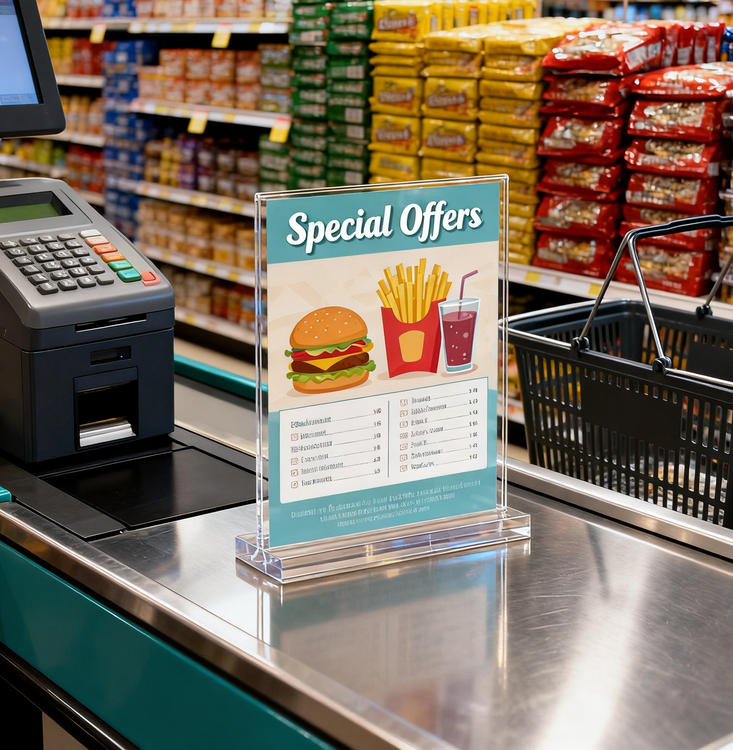 Acrylic Sign Holder, 5x7”, 15 Pack Double Sided Vertical Clear Vertical Table Menu Display,for Restaurants, Office, Store, Fair,Trade Shows