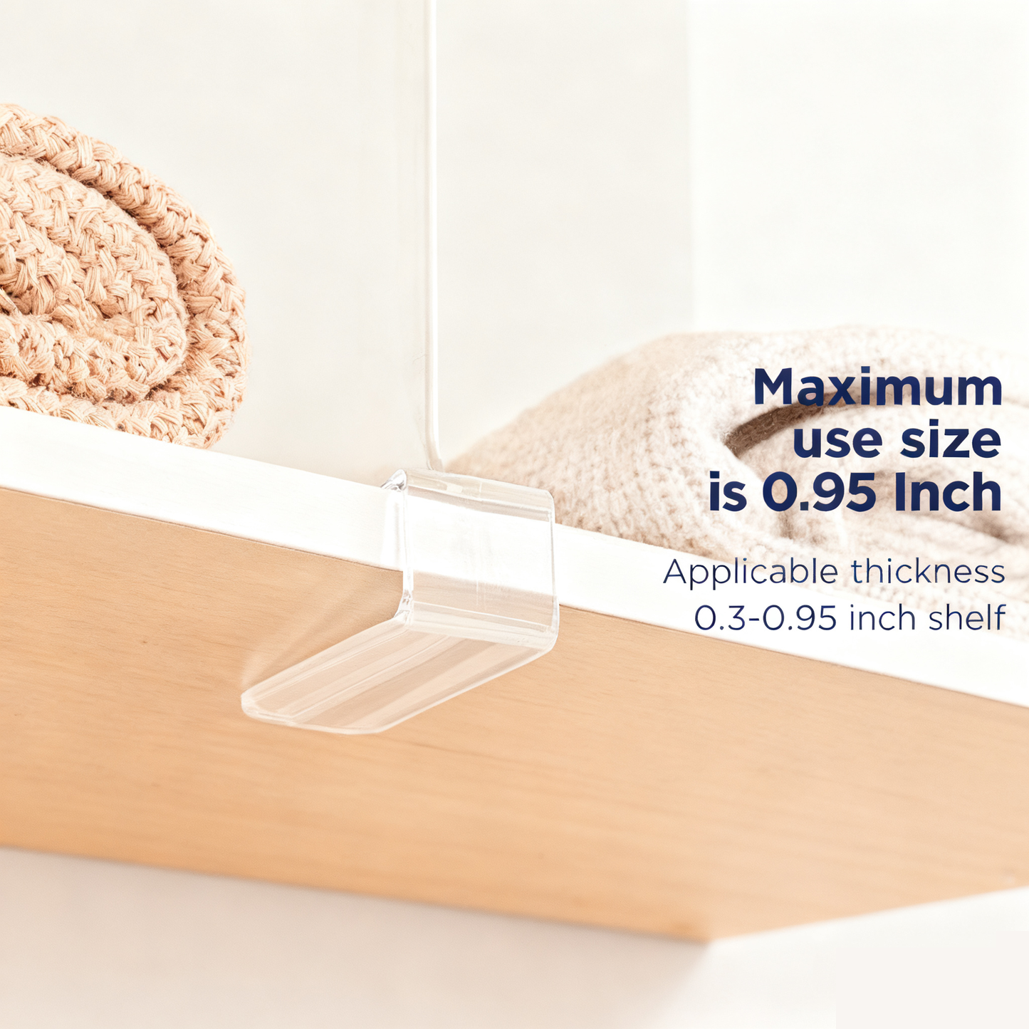 6 Pack Clear Acrylic Shelf Dividers for Closet Organization, Vertical Purse and Sweater Organizer for Bedroom, Kitchen & Cabinets, Sturdy Closet Storage Solution for Handbags and Clothes