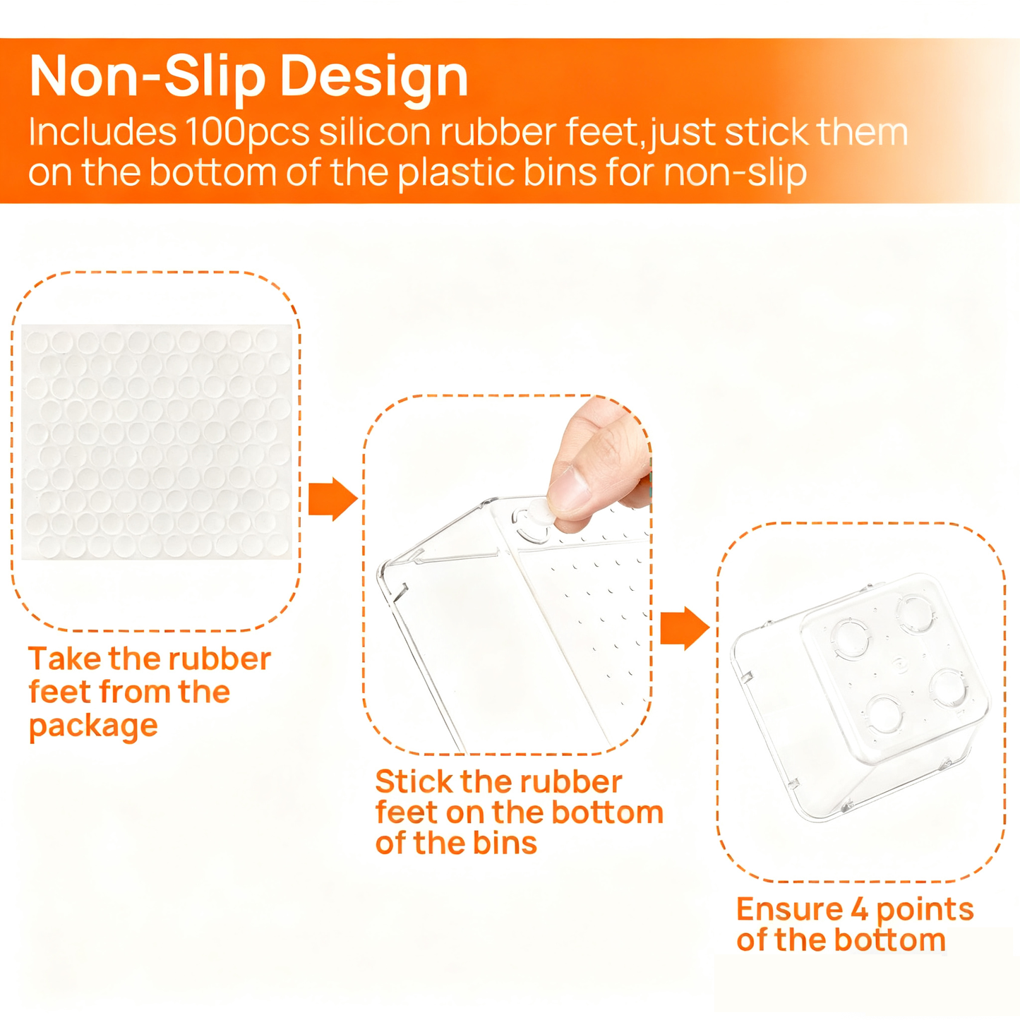 Acrylic Clear Versatile Drawer Organizer Set 25-Piece, 4-Size Transparent Trays for Makeup, Jewelry, Kitchen & Office Drawers Organizer Box,Non-Slip Silicone Pads Included