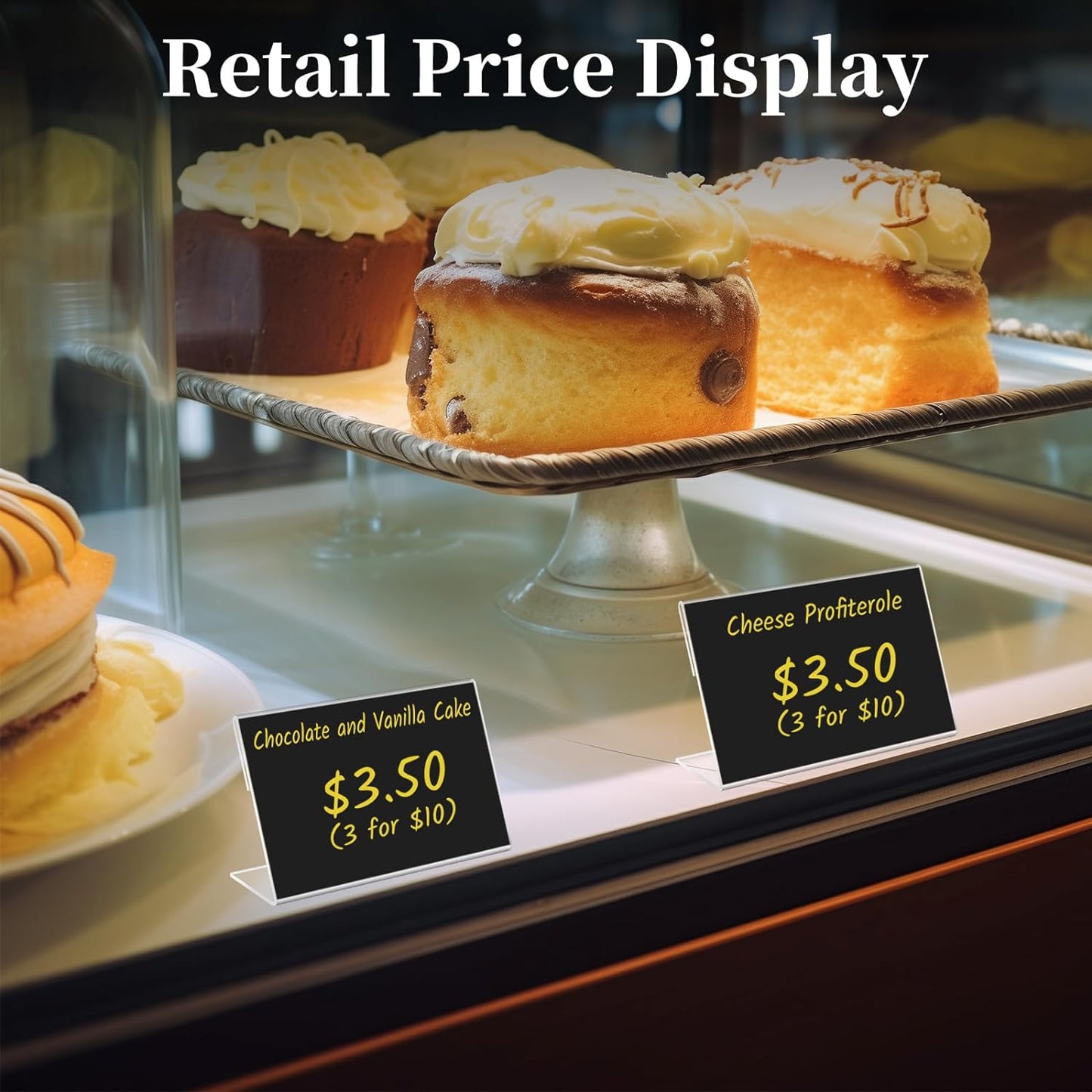 L-Shape Plastic Name Card Tag Label Stand