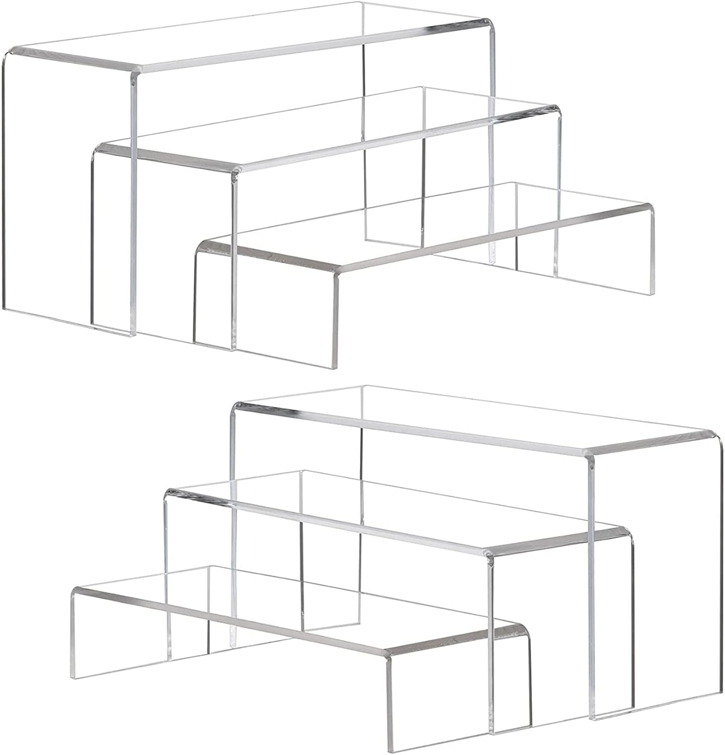 Three display Risers: large, medium and small