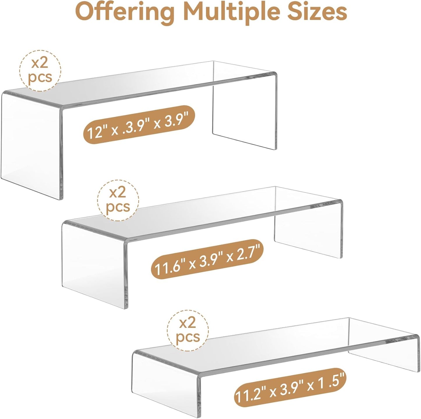 Large 12“x3.9”x3.9“, Medium 11.6”x3.9“x2.7” and small 11.2“x3.9”x1.5“