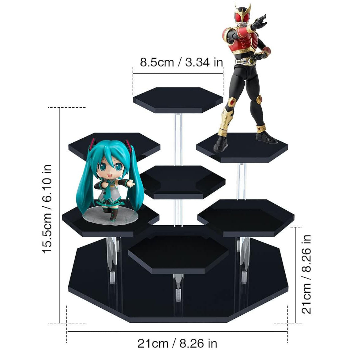 Length 8.26”, width 8.26“and height 6.10”