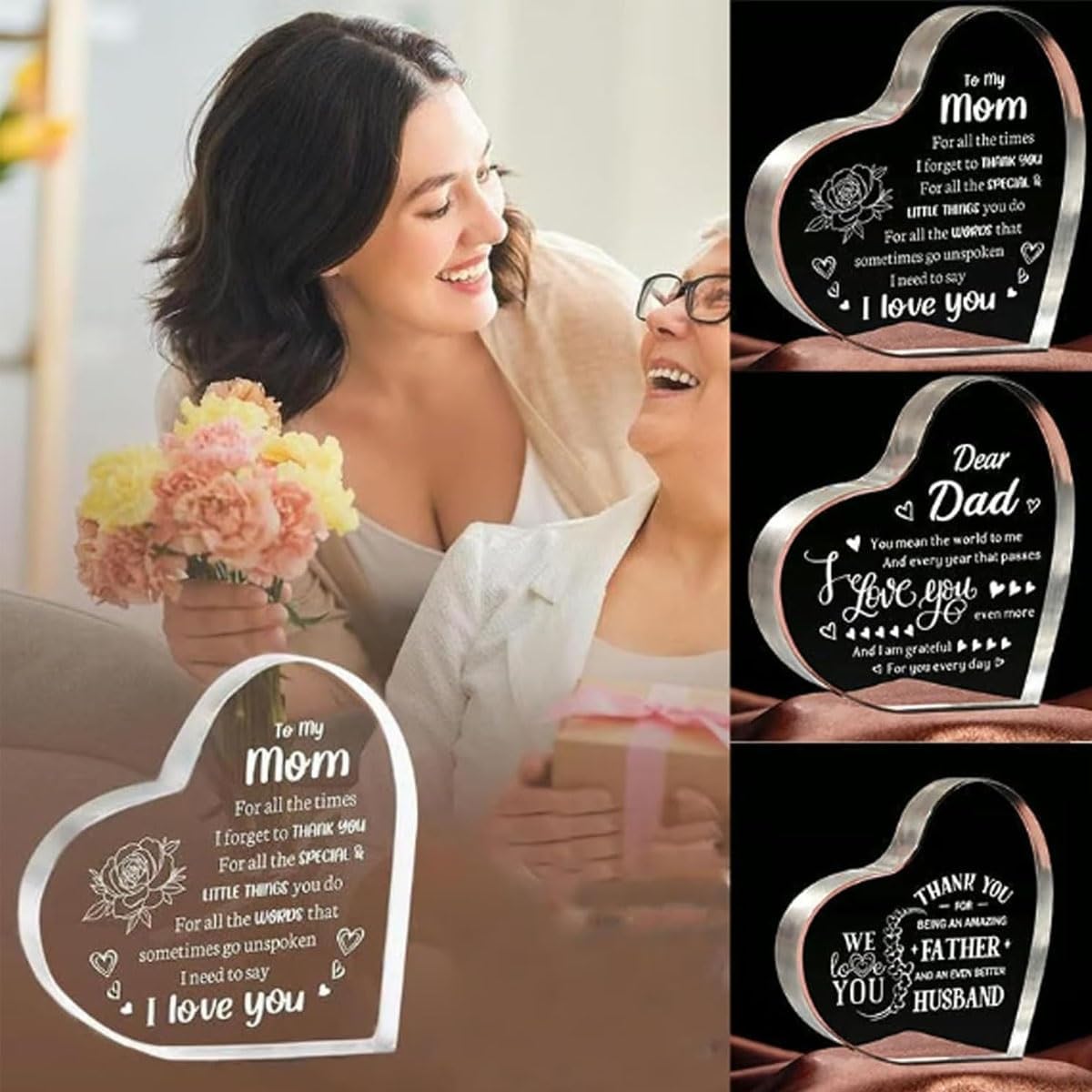 Personalized Acrylic Plaque Heart Keepsake