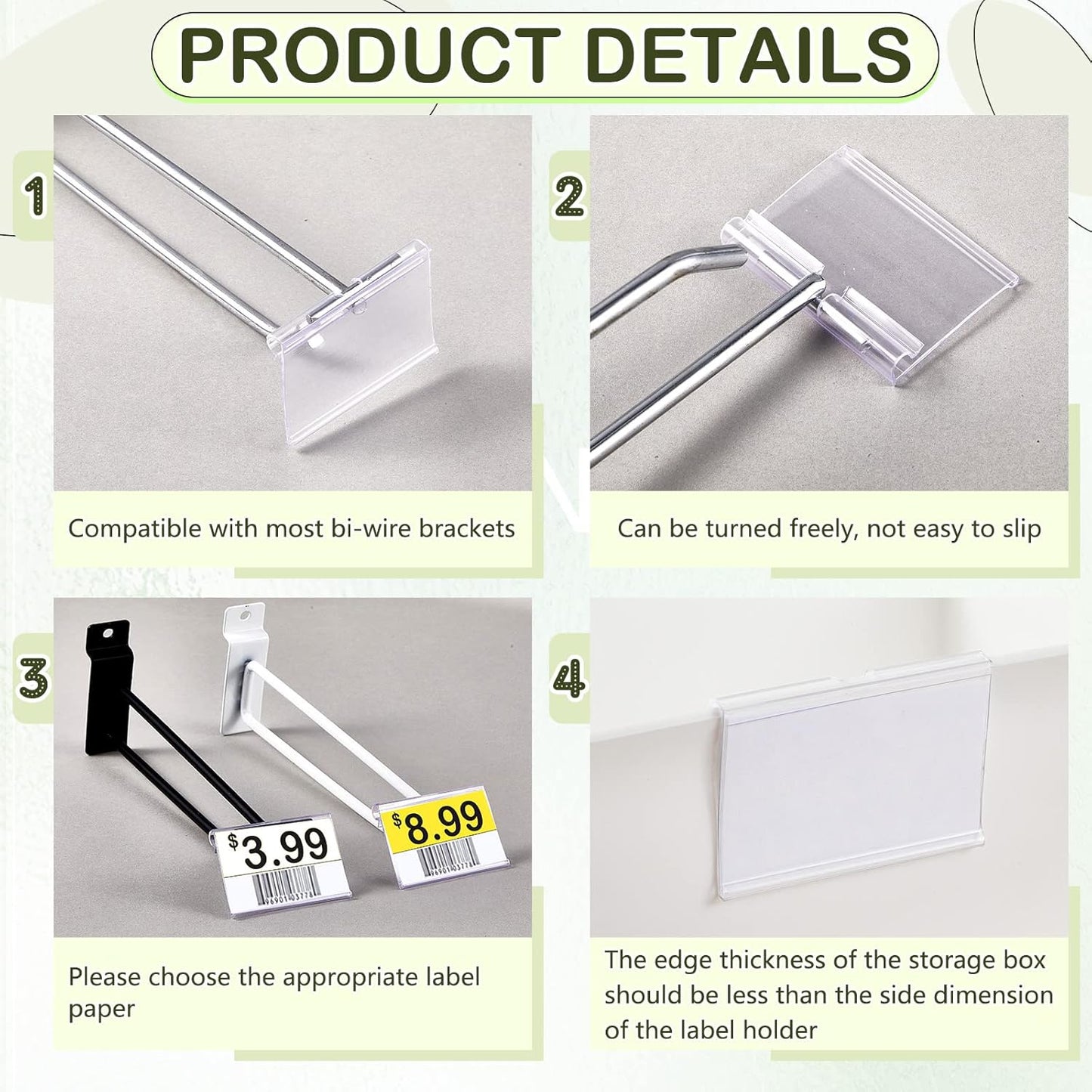 Plastic Label Holders details