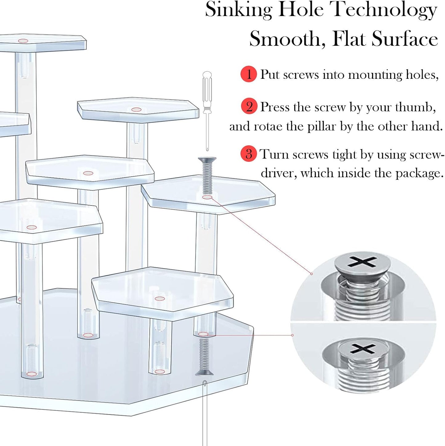 Multilevel Acrylic Risers for Display