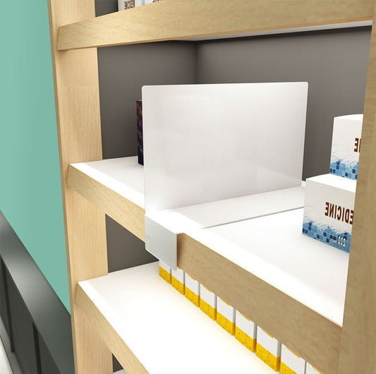 PVC Shelf Label for Supermarket Clothing Cabinet Storehouse Shelf, White