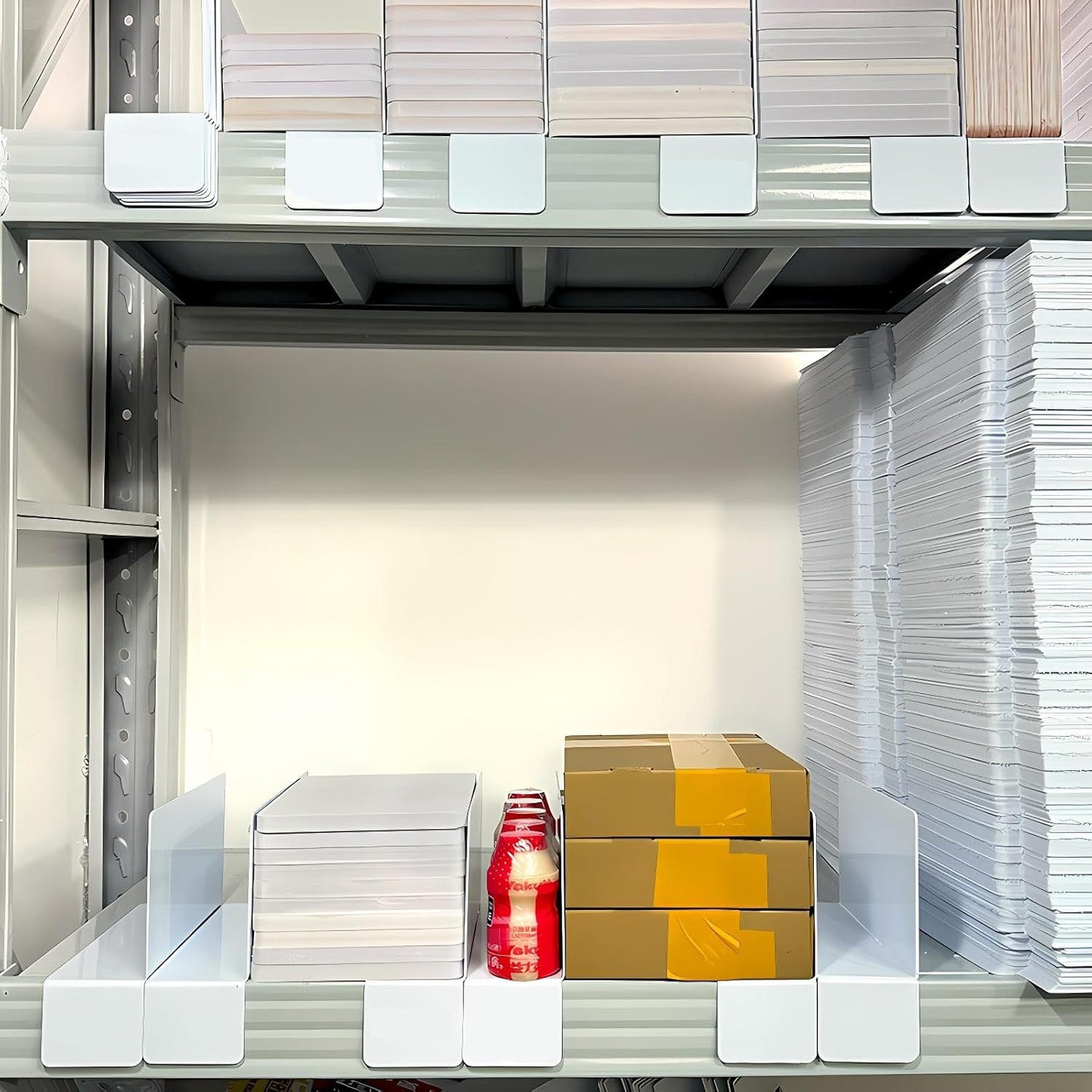 Products of different sizes can be arranged neatly