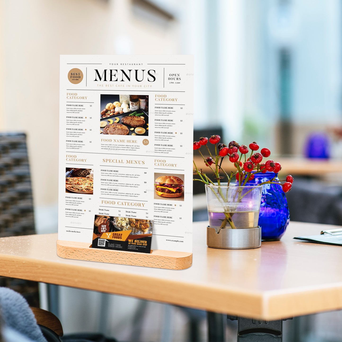 Acrylic Sign Holder 8.5 x 11 3 Pack Wooden Sign Holder Plastic Display Stand Paper Holder Picture Photo Frames for Office Store