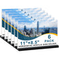 Acylic Sign Holder 11 x 8.5 Horizantal T-Shape, Double Sided Table Sign Stand Landscape, Plastic Frames Flyer Stand Paper Menu Poster Picture Display Stand for Wedding Table Office Store (6 Pack)