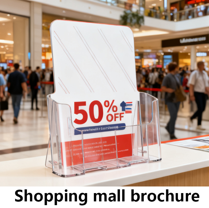 Acrylic Brochure Holder 8.5 x 11”，2 Pack Clear Flyer Display Stand for Desk or Wall Mount, Plastic Literature Holder for Trifold Brochures, Magazines, Menus, Pamphlets, Booklets, Documents