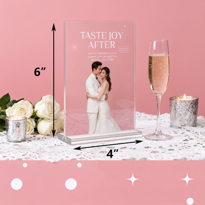 Acrylic Sign Holder 4x6”, 15 Pack Clear Double Sided Vertical Display Stand for Tabletop， for Menu, Flyers, Photos, Perfect for Restaurants, Retail Stores, Office Desks, Exhibitions