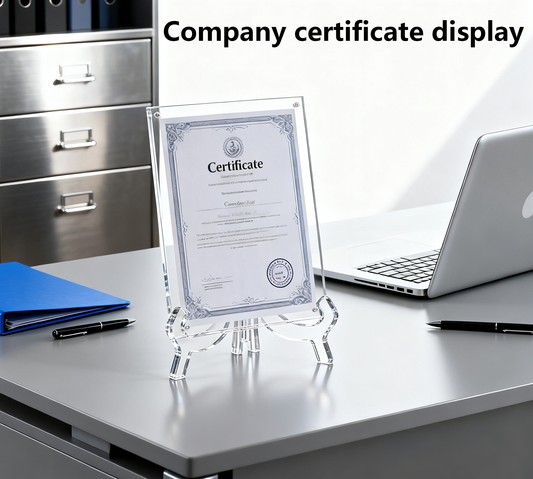 Acrylic Easel Clear Stand 6 Pack 7 Inch， Picture Frames, Books, Photos, or Signs – Transparent Plate Display Stand for Home & Office Decor