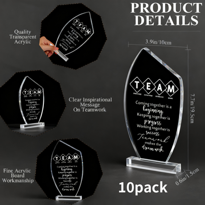 Acrylic trophy 10 Pcs Employee Appreciation Awards for Coworker Acrylic Thank You Trophy May You Be Proud Office/Campus Recognition Gifts Women Men