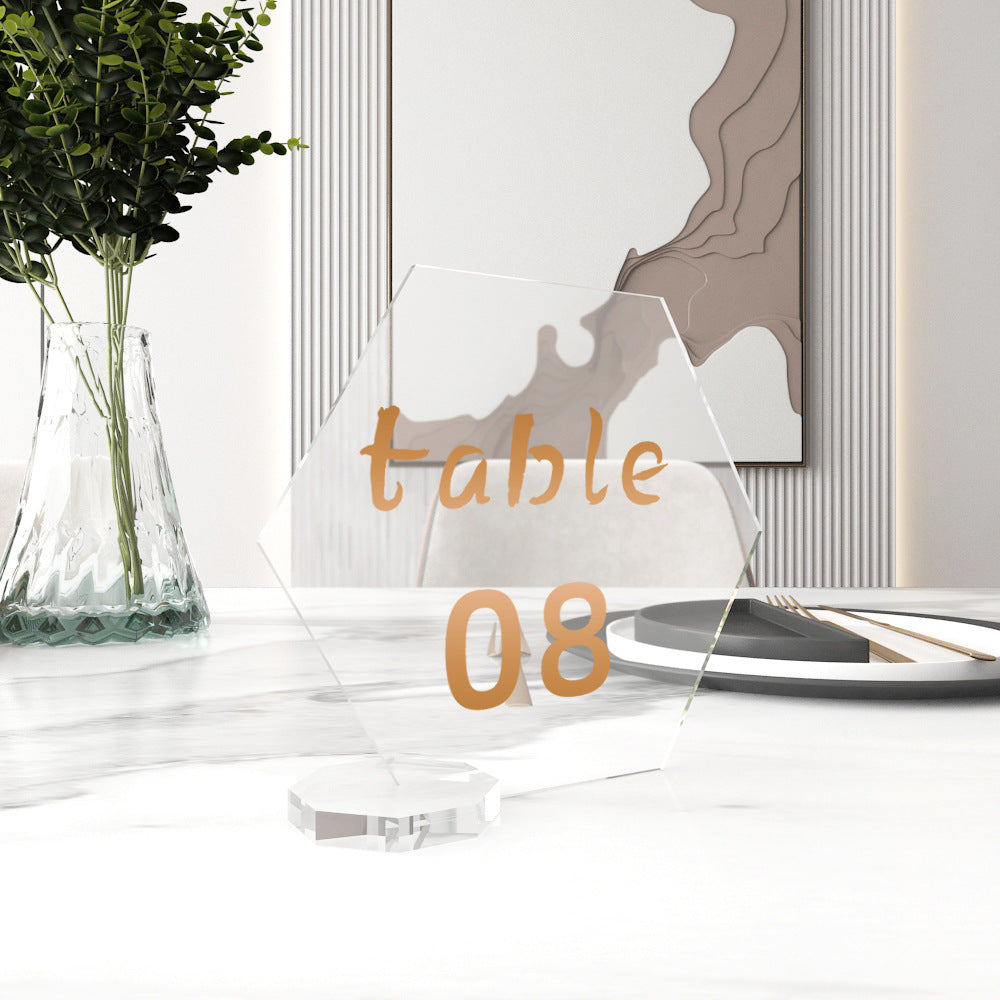 Acrylic Number Insert Custom Acrylic Sign - Acrylic Table Number Holders - TableTop Acrylic ...