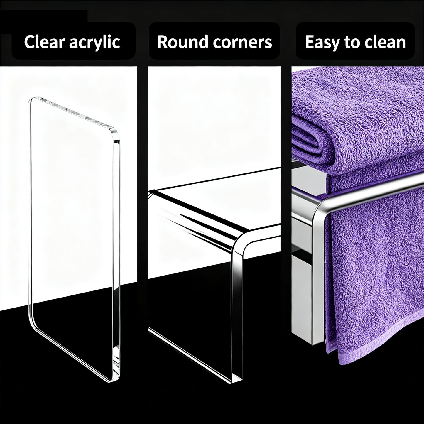 Acrylic Clear Monitor Stand Riser 2 Tier, 5.12" High Computer Shelf Organizer for Laptop, PC, Printer, and Media Storage Desk Organizer Shelf