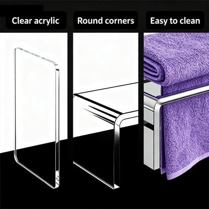 Acrylic Clear Monitor Stand Riser 2 Tier, 5.12" High Computer Shelf Organizer for Laptop, PC, Printer, and Media Storage Desk Organizer Shelf