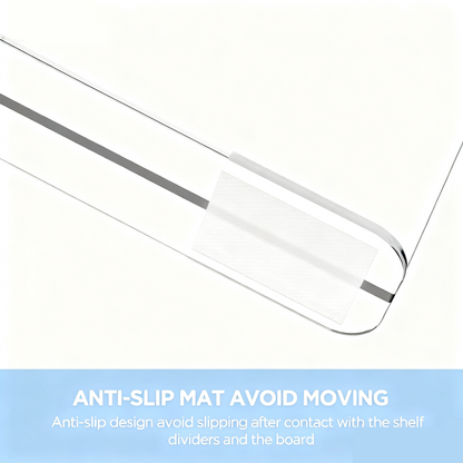 6 Pack Clear Acrylic Shelf Dividers for Closet Organization, Vertical Purse and Sweater Organizer for Bedroom, Kitchen & Cabinets, Sturdy Closet Storage Solution for Handbags and Clothes