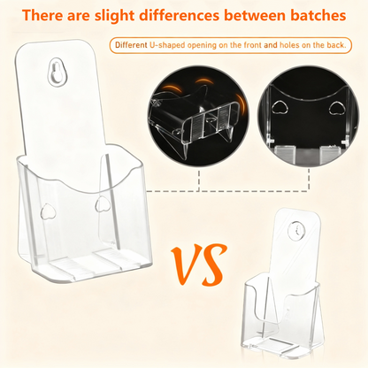 Acrylic Brochure Holder 4x9 Inches 2 Pack Slant Back Design, Clear Display Stand, Plastic Table Stand Sign Holder Pamphlet Holder Flyer Holder,  Acrylic Table Signs Plastic Paper Holder for Office, Home, Store