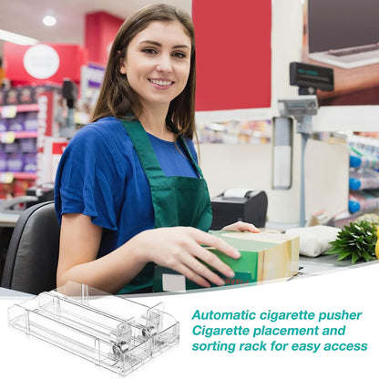 Store Display Shelves Matchbook Display Case, Automatic   Clear Cigarette Display Stand Rack for Market Store (8Pcs Capacity)