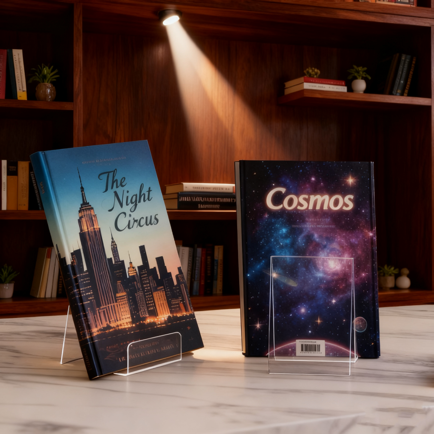 Acrylic Book Stand 6 Pack，Large Clear Acrylic Display Stand for Magazines, Postcards & Artworks，Display Stand for Album, CD, Magazine, Postcard, Picture, Plate, Artworks, Phone, Tablet