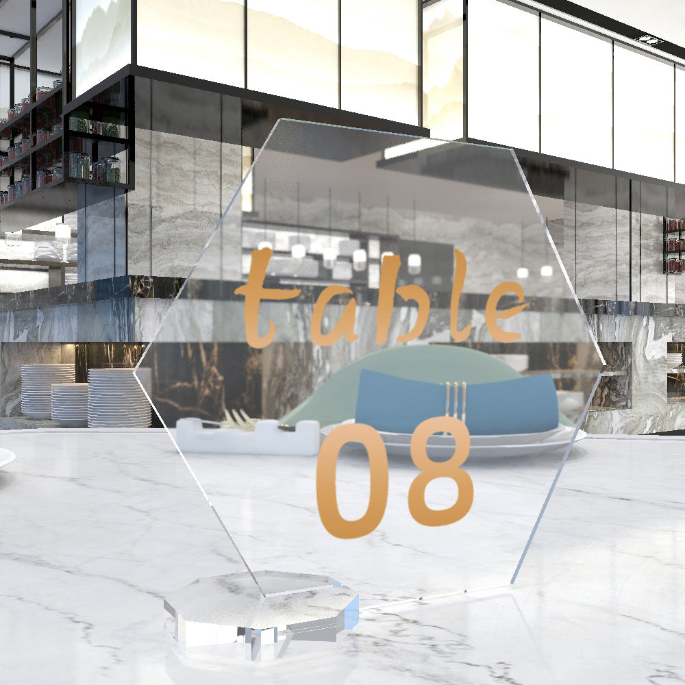Acrylic Number Insert Custom Acrylic Sign - Acrylic Table Number Holders - TableTop Acrylic ...