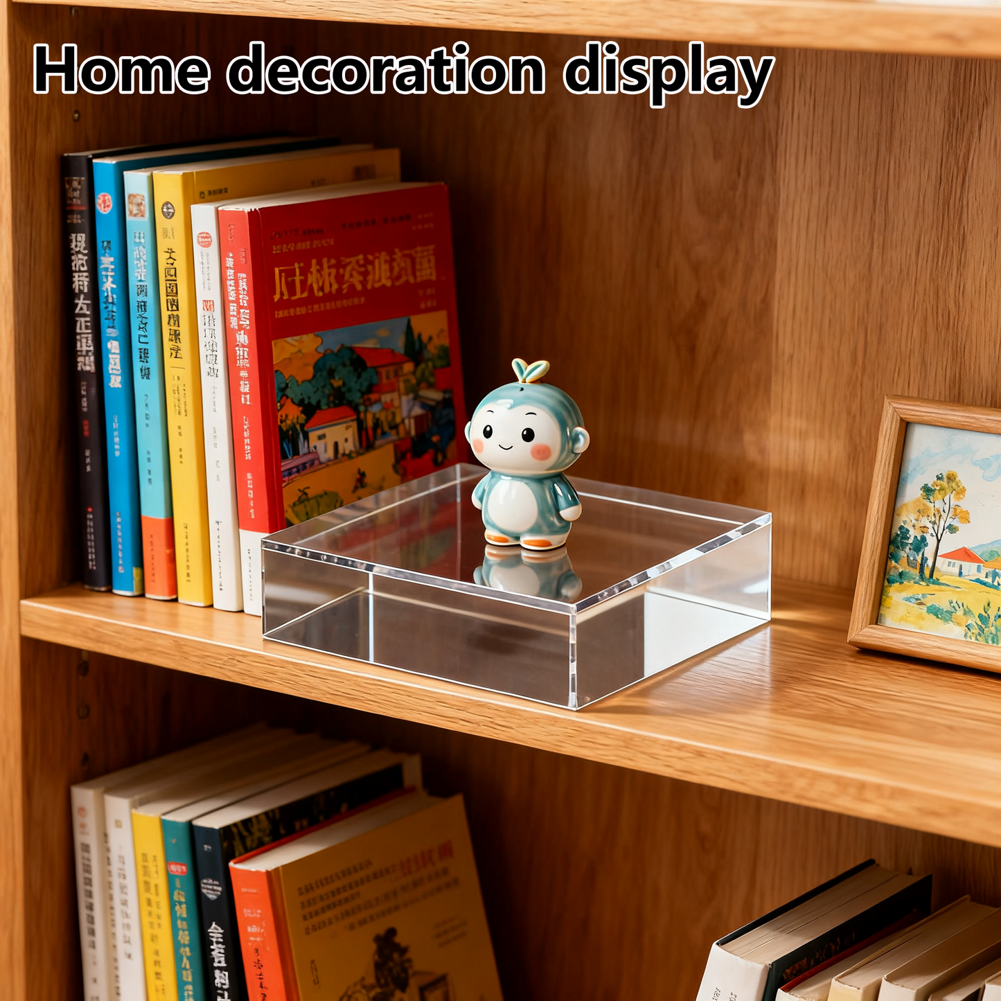 3 Size Acrylic Risers Stands Display Block Clear Crystal Polished Acrylic Cube Solid Display Pedestal Stand Square for Small Jewelry Perfume Photography Collection Food Doll Wedding Christmas