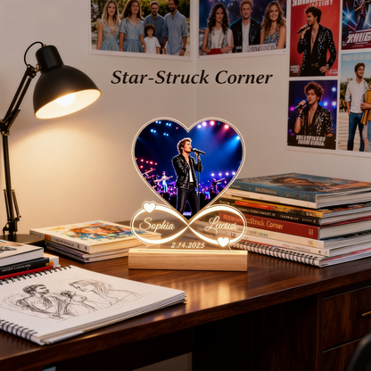 Custom Picture Frames with Photo, Personalized Photo Frame with LED Night Light, Text, Unique Gift for Couple, Girlfriend, Boyfriend, Women or Men, Perfect for Anniversary, Christmas & BirthdayBoyfriend Couple