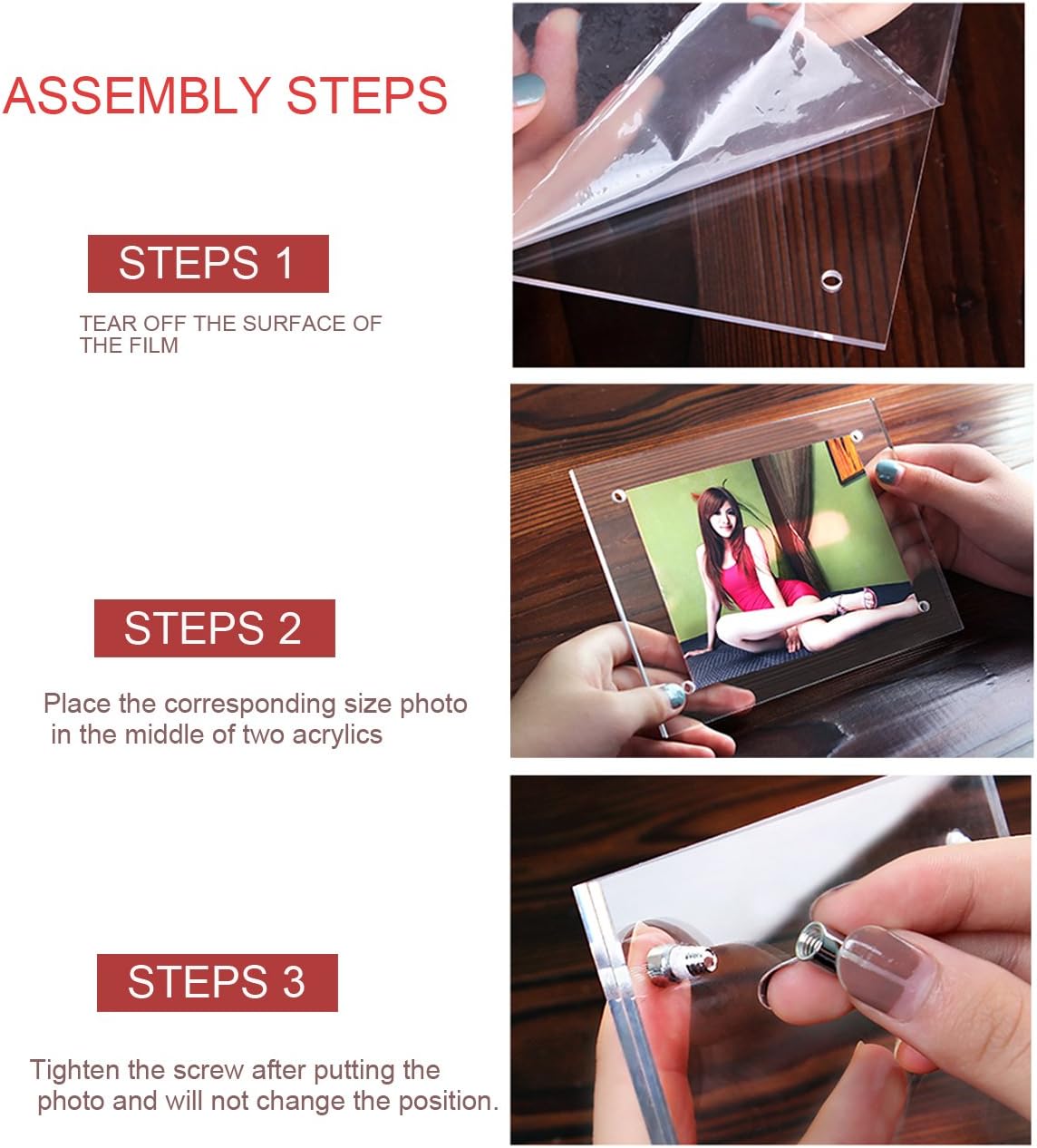 9.2 x 11.2 Acrylic Photo Frame , Clear Certificate Frames , Picture Frame for Tabletop Display, Degree Certificate, and Family Portraits