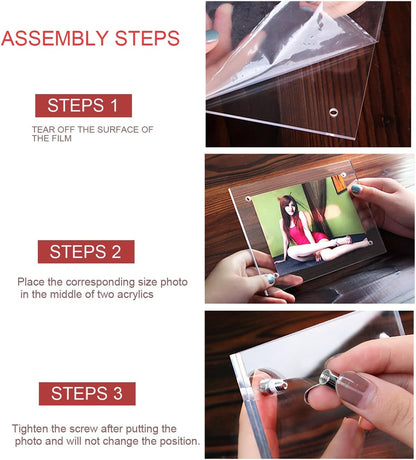 9.2 x 11.2 Acrylic Photo Frame , Clear Certificate Frames , Picture Frame for Tabletop Display, Degree Certificate, and Family Portraits
