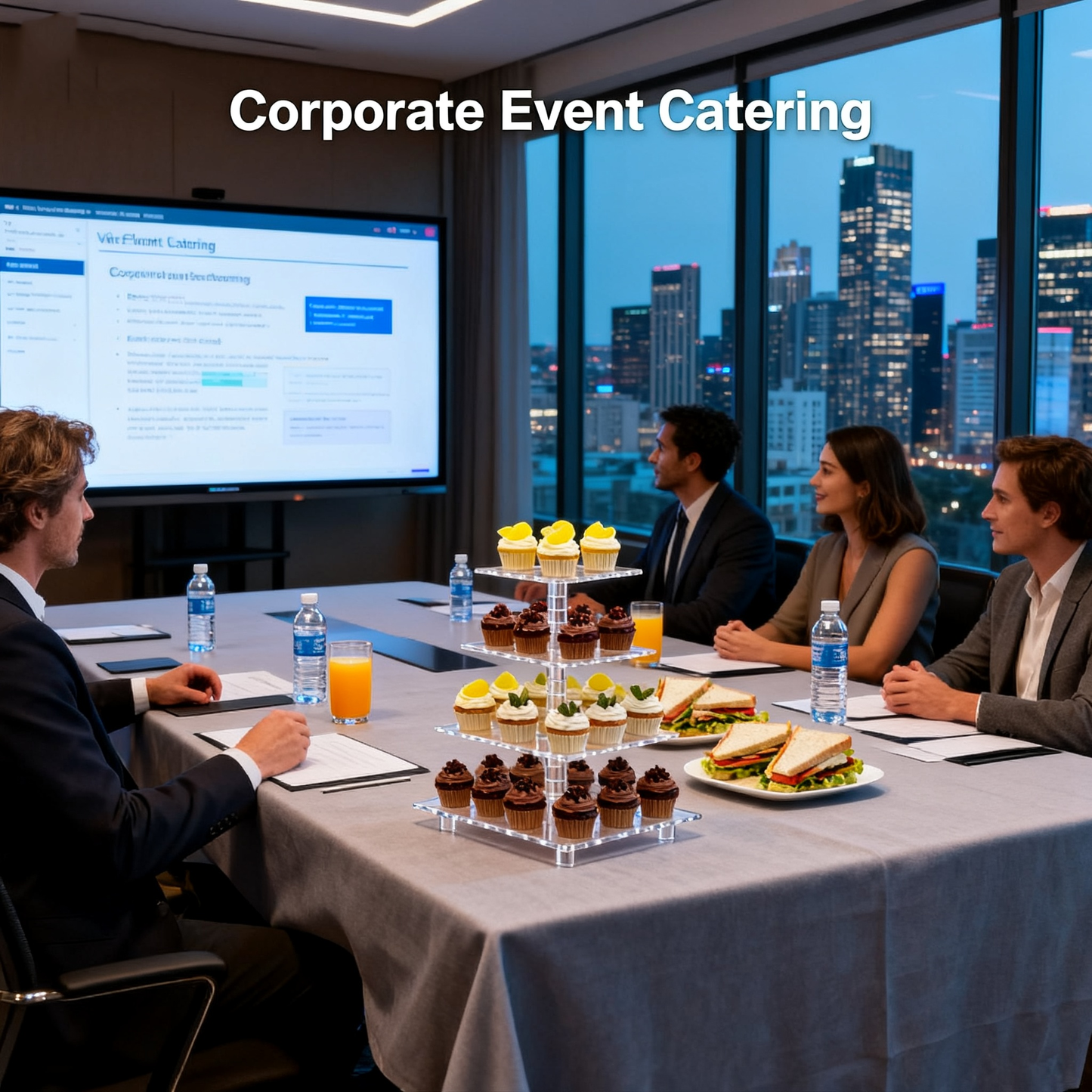 4 Tier Cupcake Acrylic Display Clear Stand Clearwith LED Light Premium Holder Dessert Tree Tower for Birthday ，Weddings, Parties Events，Afternoon Tea Gatherings ，Holiday Dessert Exhibition(Yellow Light)