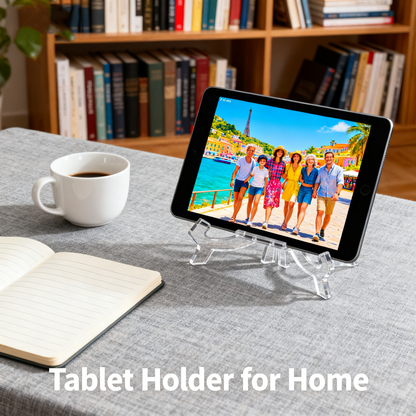 Acrylic Easel Clear Stand 6 Pack 7 Inch， Picture Frames, Books, Photos, or Signs – Transparent Plate Display Stand for Home & Office Decor