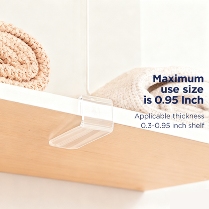 6 Pack Clear Acrylic Shelf Dividers for Closet Organization, Vertical Purse and Sweater Organizer for Bedroom, Kitchen & Cabinets, Sturdy Closet Storage Solution for Handbags and Clothes