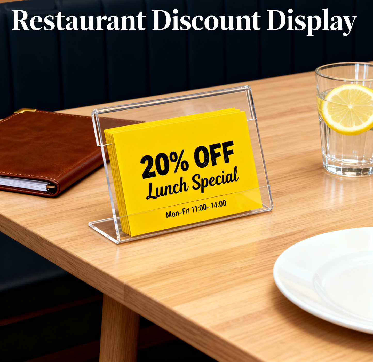 Small Acrylic Sign Holder 3.5" x 2", 30 PCS Mini Acrylic Food Sign Labels for Party Buffet, Retail Price Display Holder, Clear Table Counter Top Stand for Place Cards, Name Card, Wedding and Event Use Sign