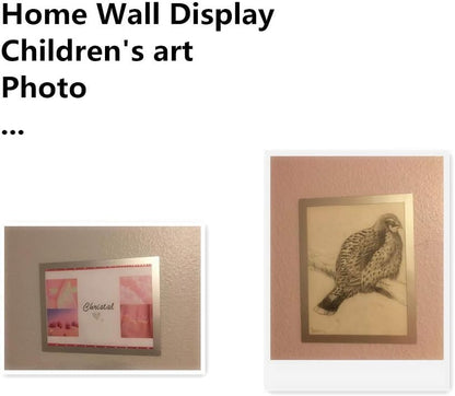 Window Sign Holder 8.4x11.6'' - Plastic Picture Frames - Double Sided and Adhesive for Wall/Door/Refrigerator/Cupboard Display Frame,Silver