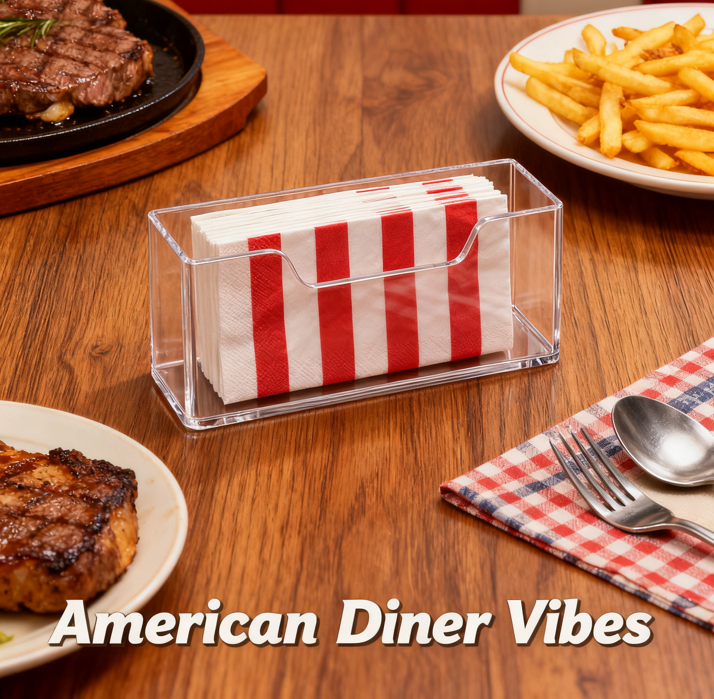 Acrylic Clear Napkin Holder for Bathroom, Clear Waterproof Splashing Vertical Napkin Holder for Kitchen, Disposable Hand Towel Holder, Modern Dining Table Napkin Tray for Home, Hotel, Office