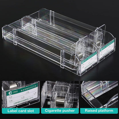 Store Display Shelves Matchbook Display Case, Automatic   Clear Cigarette Display Stand Rack for Market Store (8Pcs Capacity)