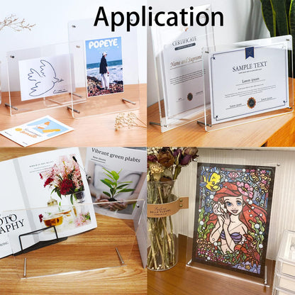 9.2 x 11.2 Acrylic Photo Frame , Clear Certificate Frames , Picture Frame for Tabletop Display, Degree Certificate, and Family Portraits