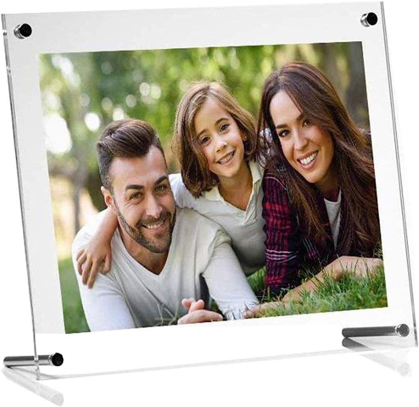 Clear Acrylic Picture Frames Acrylic Photo Frame Desktop Display for Bedroom Living Room Home Office 7.3x 5.3 Inch