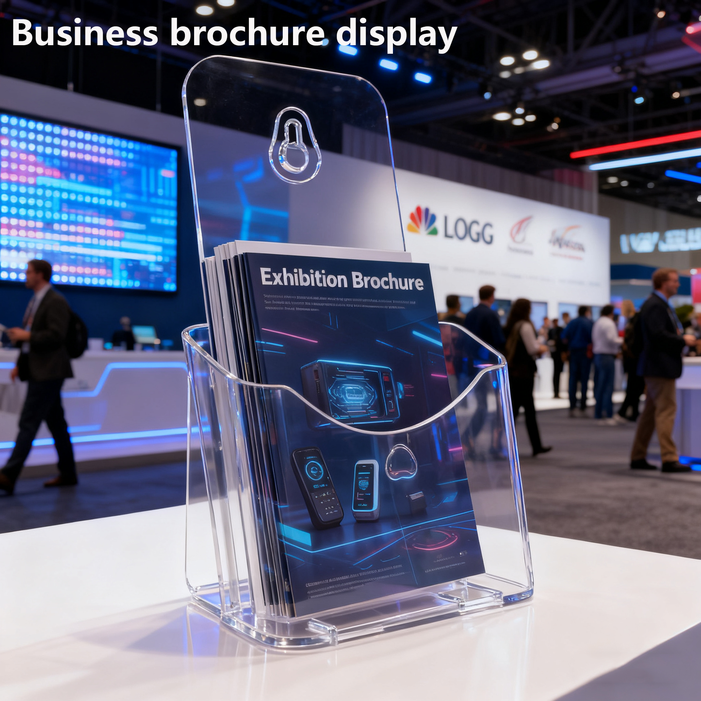 Acrylic Brochure Holder 4x9 Inches 2 Pack Slant Back Design, Clear Display Stand, Plastic Table Stand Sign Holder Pamphlet Holder Flyer Holder,  Acrylic Table Signs Plastic Paper Holder for Office, Home, Store