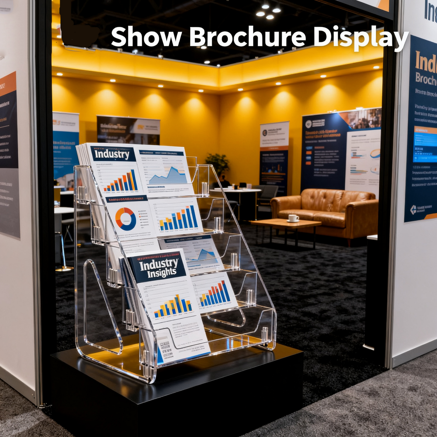 Acrylic Card Display Stand 5 Tier, Clear Display for Greeting Cards, Sports Cards, Postcards, Stickers & Brochures, Easy Snap-On, Increased Height & Thickness for Better，Thick Stable Design with Quick Snap-On Assembly for Stores & Exhibitions