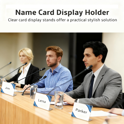 Small Acrylic Sign Holder 3.5" x 2", 30 PCS Mini Acrylic Food Sign Labels for Party Buffet, Retail Price Display Holder, Clear Table Counter Top Stand for Place Cards, Name Card, Wedding and Event Use Sign