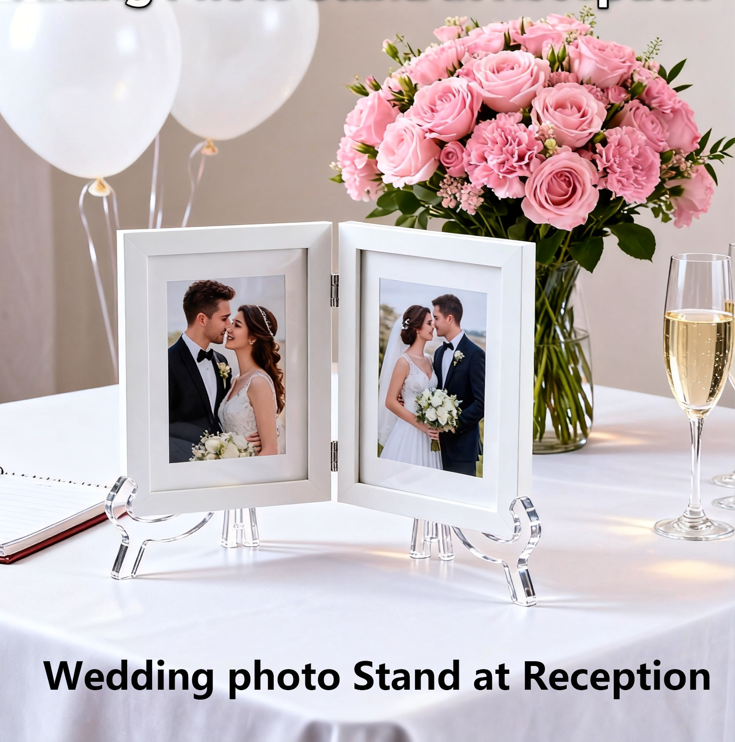 Acrylic Easel Clear Stand 6 Pack 7 Inch， Picture Frames, Books, Photos, or Signs – Transparent Plate Display Stand for Home & Office Decor