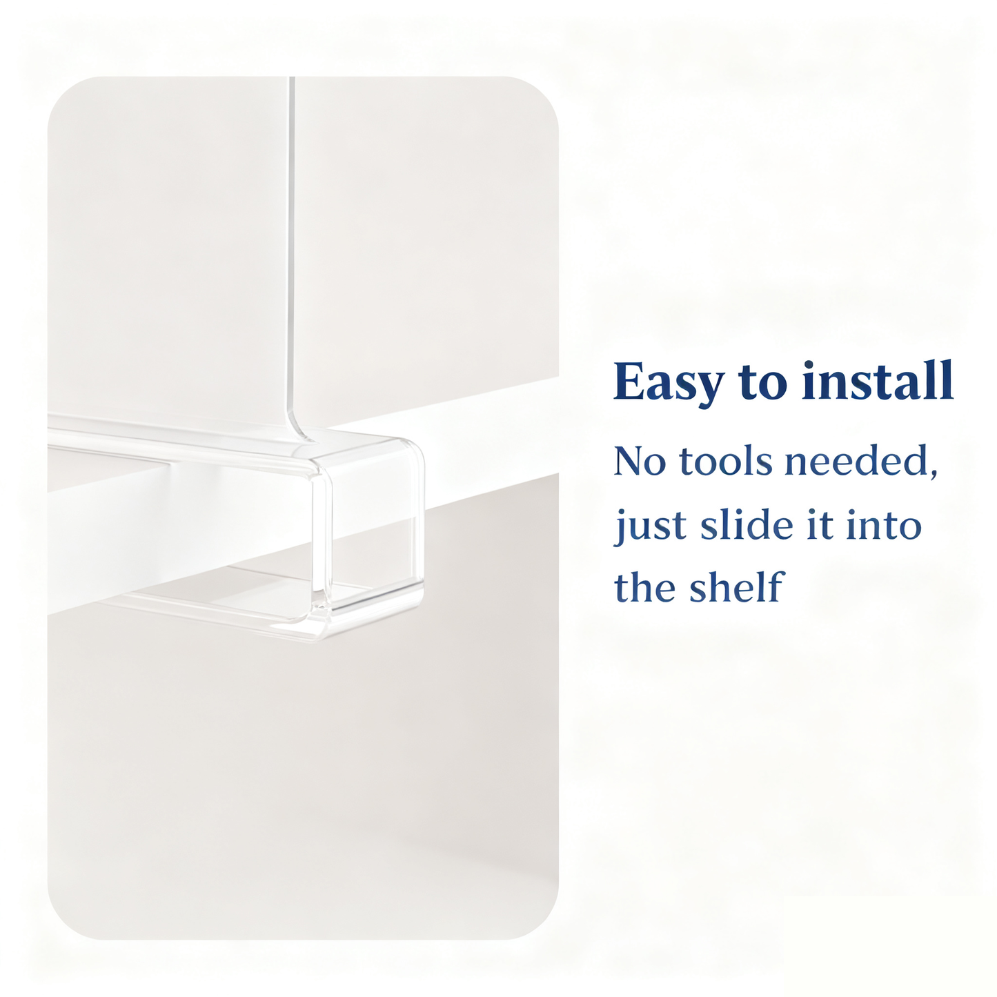 6 Pack Clear Acrylic Shelf Dividers for Closet Organization, Vertical Purse and Sweater Organizer for Bedroom, Kitchen & Cabinets, Sturdy Closet Storage Solution for Handbags and Clothes