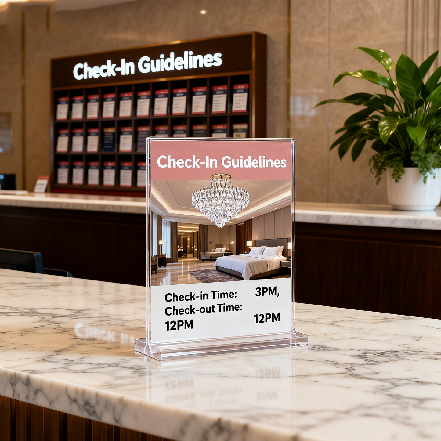 Acrylic Sign Holder 4x6”, 15 Pack Clear Double Sided Vertical Display Stand for Tabletop， for Menu, Flyers, Photos, Perfect for Restaurants, Retail Stores, Office Desks, Exhibitions