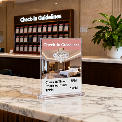 Acrylic Sign Holder 4x6”, 15 Pack Clear Double Sided Vertical Display Stand for Tabletop， for Menu, Flyers, Photos, Perfect for Restaurants, Retail Stores, Office Desks, Exhibitions