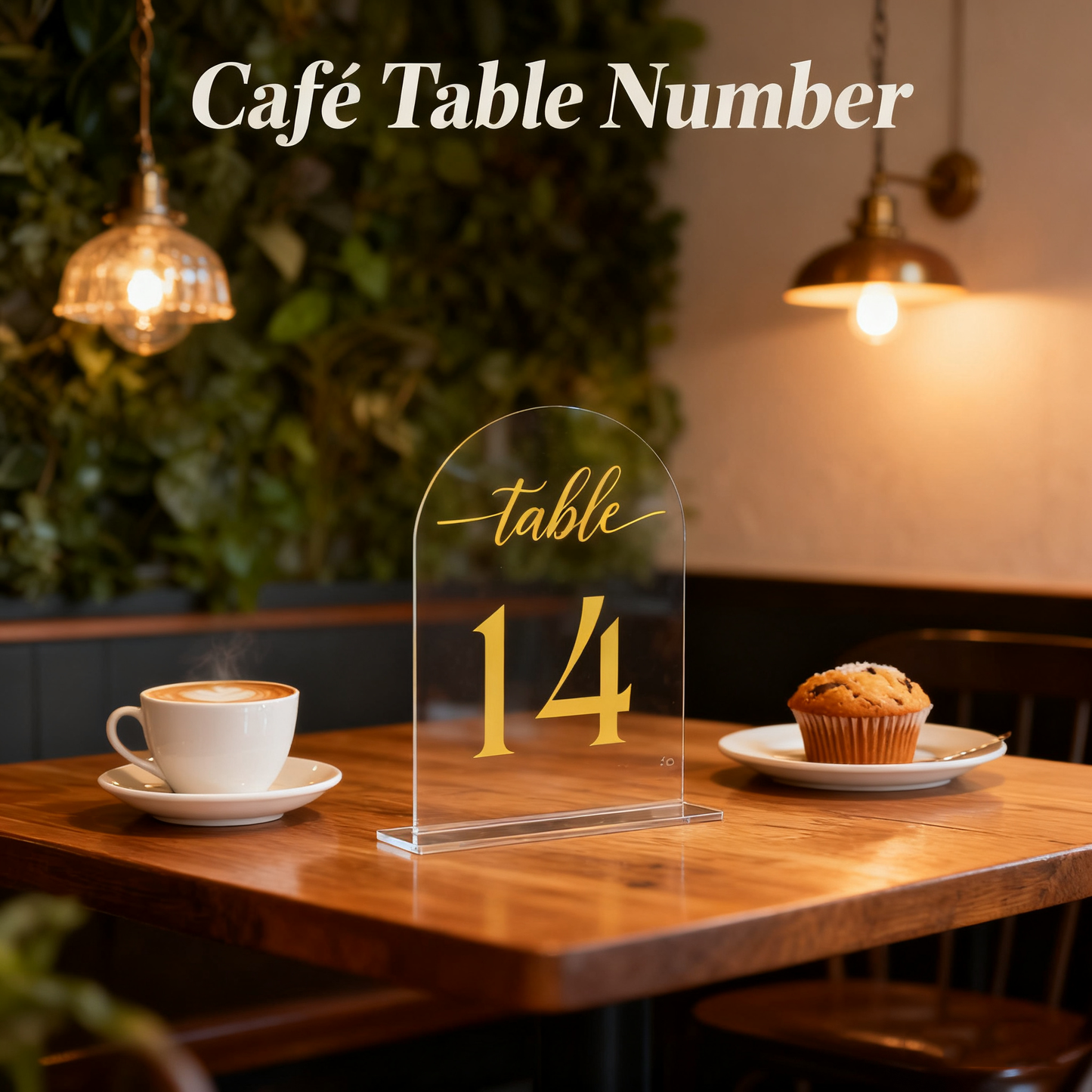 Acrylic Table number plate for Wedding Reception Clear Arch，10 Pack 5" x 7" Gold Font Centerpiece Set with Holder Stands & Head Table Sign - Anniversary, Event, Party, Wedding set 1-10 number