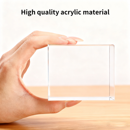 3 Size Acrylic Risers Stands Display Block Clear Crystal Polished Acrylic Cube Solid Display Pedestal Stand Square for Small Jewelry Perfume Photography Collection Food Doll Wedding Christmas