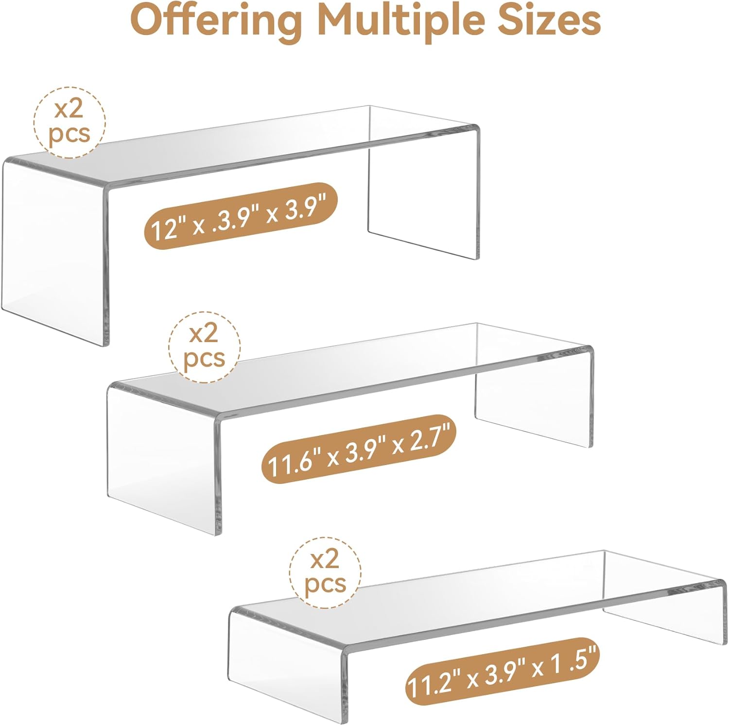 Large 12“x3.9”x3.9“, Medium 11.6”x3.9“x2.7” and small 11.2“x3.9”x1.5“